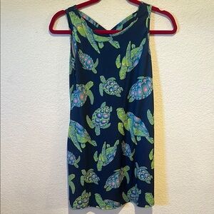 Simply Southern Blue Dress with Colorful Turtles